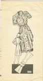 1940s Original Anne Adams Pattern 4233 Uncut Misses WWII Shirtwaist Dress Sz 32B