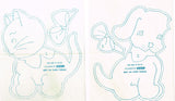 1930s Spool Cotton 429 Uncut Cuddle Toys Cat & Dog Embroidery Transfer Patterns