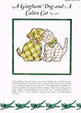 1930s Spool Cotton 429 Uncut Cuddle Toys Cat & Dog Embroidery Transfer Patterns