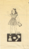 1940s Vintage Anne Adams Sewing Pattern 4330 Girls Pinafore Dress & Bonnet Sz 10