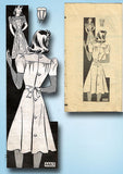 1940s Vintage Anne Adams Sewing Pattern 4463 WWII Misses Street Dress Sz 18 36B - Vintage4me2