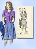 1940s Vintage Anne Adams Sewing Pattern 4467 Misses WWII Suit Size 12 30B - Vintage4me2
