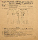 1910s Vintage McCall Sewing Pattern 4500 Uncut Infant's Kimono Slip Layette - Vintage4me2