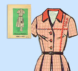 1960s Vintage Anne Adams Sewing Pattern 4500 Uncut Misses Shirtwaist Dress 35 Bust