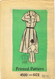 1960s Vintage Anne Adams Sewing Pattern 4500 Uncut Misses Shirtwaist Dress 35 Bust