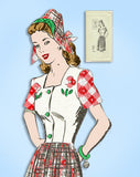 1940s Vintage Anne Adams Sewing Pattern 4503 Uncut Misses Dress & Hat Sz 34 Bust