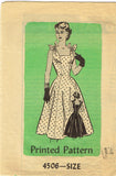 1950s Original Vintage Anne Adams Pattern 4506 Misses Princess Sun Dress Sz 30 B
