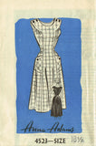 Anne Adams 4523: 1950s Pretty Misses Sun Dress Sz 38 B Vintage Sewing Pattern