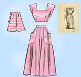Anne Adams 4539: 1950s Misses 3 Piece Playsuit Size 32 B Vintage Sewing Pattern