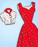1950s Vintage Anne Adams Sewing Pattern 4543 Misses Princess Cut Sun Dress 36 B