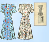 1940s Vintage Anne Adams Sewing Pattern 4547 Plus Size Princess Dress Sz 42 Bust