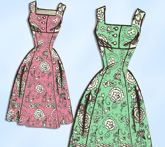 1950s Vintage Anne Adams Sewing Pattern 4554 Misses Dress & Jacket Size 36 Bust
