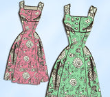 1950s Vintage Anne Adams Sewing Pattern 4554 Misses Dress & Jacket Size 36 Bust