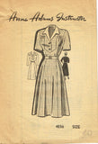 1950s Original Vintage Anne Adams Pattern 4556 Womens Plus Size Street Dress 40B