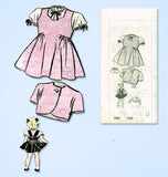 1940s Vintage Anne Adams Sewing Pattern 4561 Toddler Girls Jumper Dress Size 5