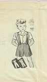 1940s Original Vintage Anne Adams Pattern 4563 WWII Toddler Boys Suit Size 4 - Vintage4me2