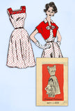 1950s Vintage Anne Adams Sewing Pattern 4577 Misses Sun Dress & Jacket Size 36 B