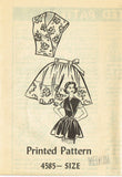 1950s Vintage Anne Adams Sewing Pattern 4585 Uncut Apron w Detachable Bib Sz Med