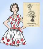 1950s Vintage Anne Adams Sewing Pattern 4585 Uncut Apron w Detachable Bib Sz Med