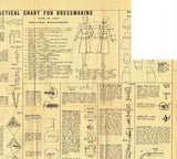 1940s Original Vintage Anne Adams Pattern 4602 Charming Toddler Girls Dress Sz 4