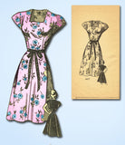 1940s Original Vintage Anne Adams Pattern 4617 Uncut Misses WWII Dress Sz 34 B