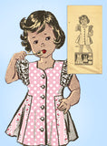 1940s Vintage Mail Order Sewing Pattern 4619 Very Easy Toddler Girls Dress Sz 4 - Vintage4me2