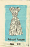 1950s Vintage Anne Adams Sewing Pattern 4620 Uncut Ladies Day Dress Size 38 Bust