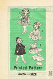 1950s Original Vintage Anne Adams Sewing Pattern 4626 18inch Doll Clothes Set
