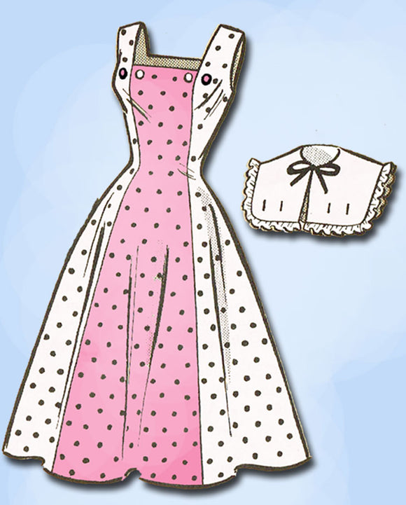 1950s Original Vintage Mail Order Pattern 4632 Misses Princess Dress Size 36 B