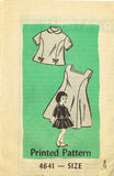 1950s Vintage Anne Adams Sewing Pattern 4641 Toddler Girls Jumper Dress Size 4