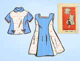 Anne Adams 4641: 1950s Vintage Sewing Pattern Toddler Girls Sz 4 Dress Uncut