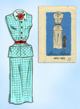 1950s Vintage Mail Order Sewing Pattern 4652 Uncut Misses 2 PC Dress Sz 30 Bust - Vintage4me2