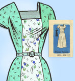 1950s Vintage Anne Adams Sewing Pattern 4659 Charming Misses Dress Sz 35 Bust - Vintage4me2