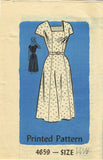 1950s Vintage Anne Adams Sewing Pattern 4659 Charming Misses Dress Sz 35 Bust - Vintage4me2