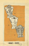 1950s Vintage Anne Adams Sewing Pattern 4660 Misses Sleeveless Blouse Size 30 B