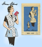 Anne Adams 4669: 1950s Charming Misses Cobbler Apron 30B Vintage Sewing Pattern