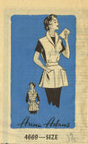 Anne Adams 4669: 1950s Charming Misses Cobbler Apron 30B Vintage Sewing Pattern
