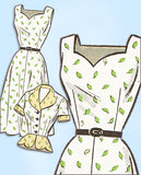 1950s Vintage Anne Adams Sewing Pattern 4669 Plus Size Sun Dress & Jacket 43 B
