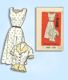1950s Vintage Anne Adams Sewing Pattern 4669 Plus Size Sun Dress & Jacket 43 B