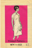 1960s Original Vintage Anne Adams Pattern 4674 Uncut Misses Sheath Dress Sz 32B