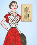 1950s Vintage Anne Adams Sewing Pattern 4687 Misses Street Dress Size 34 Bust