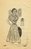 1950s Vintage Anne Adams Sewing Pattern 4687 Misses Street Dress Size 34 Bust