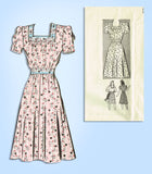 1940s Vintage Mail Order Sewing Pattern 4716 Uncut Misses Day Dress Size 35 Bust