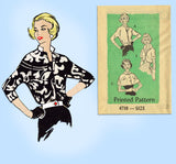 Anne Adams 4719: 1950s Misses Jacket & Topper Set Sz 38 B Vintage Sewing Pattern