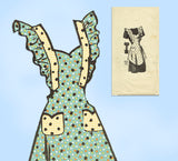 1940s Vintage Anne Adams Sewing Pattern 4721 Misses Full Bib Apron Size MED