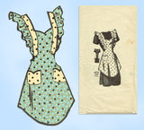 1940s Vintage Anne Adams Sewing Pattern 4721 Misses Full Bib Apron Size MED