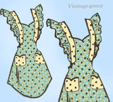 1940s Vintage Anne Adams Sewing Pattern 4721 Misses Full Bib Apron Size MED