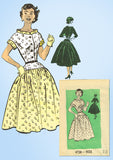 1950s Vintage Anne Adams Sewing Pattern 4728 Uncut Misses Rockabilly Dress Sz 13