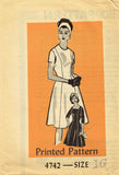 1960s Vintage Mail Order Sewing Pattern 4742 Misses Princess Cut Dress Size 36 B