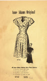 1940s Vintage Anne Adams Sewing Pattern 4742 Uncut Plus Size Womens Dress 42 B